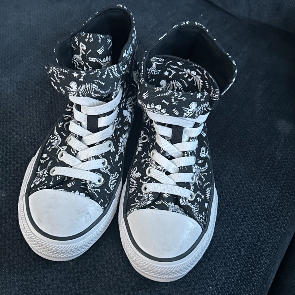 Converse Black and White Patterned High-Tops